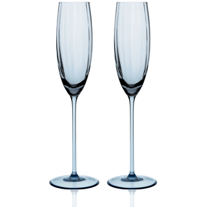 Quinn Ocean Blue Mouth-Blown Crystal Glassware – Premium Coastal Entertaining