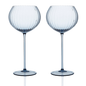 Quinn Ocean Blue Mouth-Blown Crystal Glassware – Premium Coastal Entertaining