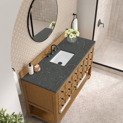 Malibu 60" Single Vanity Cabinet, Amber Birch