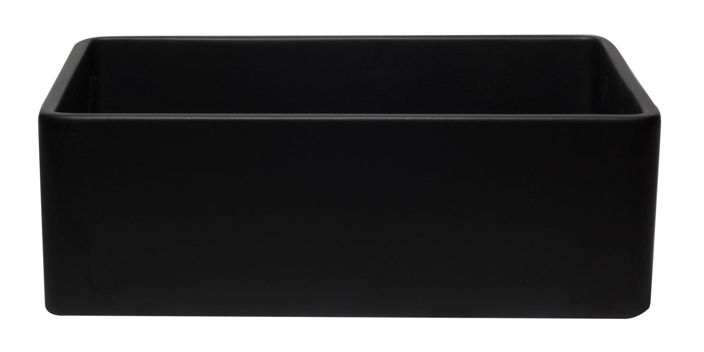 ALFI brand AB3020SB 30 inch Biscuit Reversible Single Fireclay Farmhouse Kitchen Sink