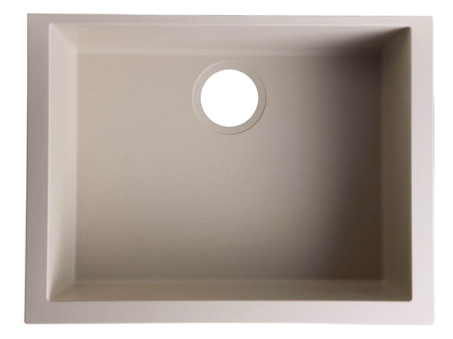 ALFI brand AB2420UM 24" Undermount Single Bowl Granite Composite Kitchen Sink