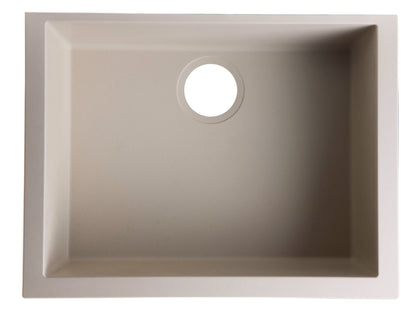 ALFI brand AB2420UM 24" Undermount Single Bowl Granite Composite Kitchen Sink