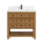 Malibu 36" Single Vanity Cabinet, Amber Birch