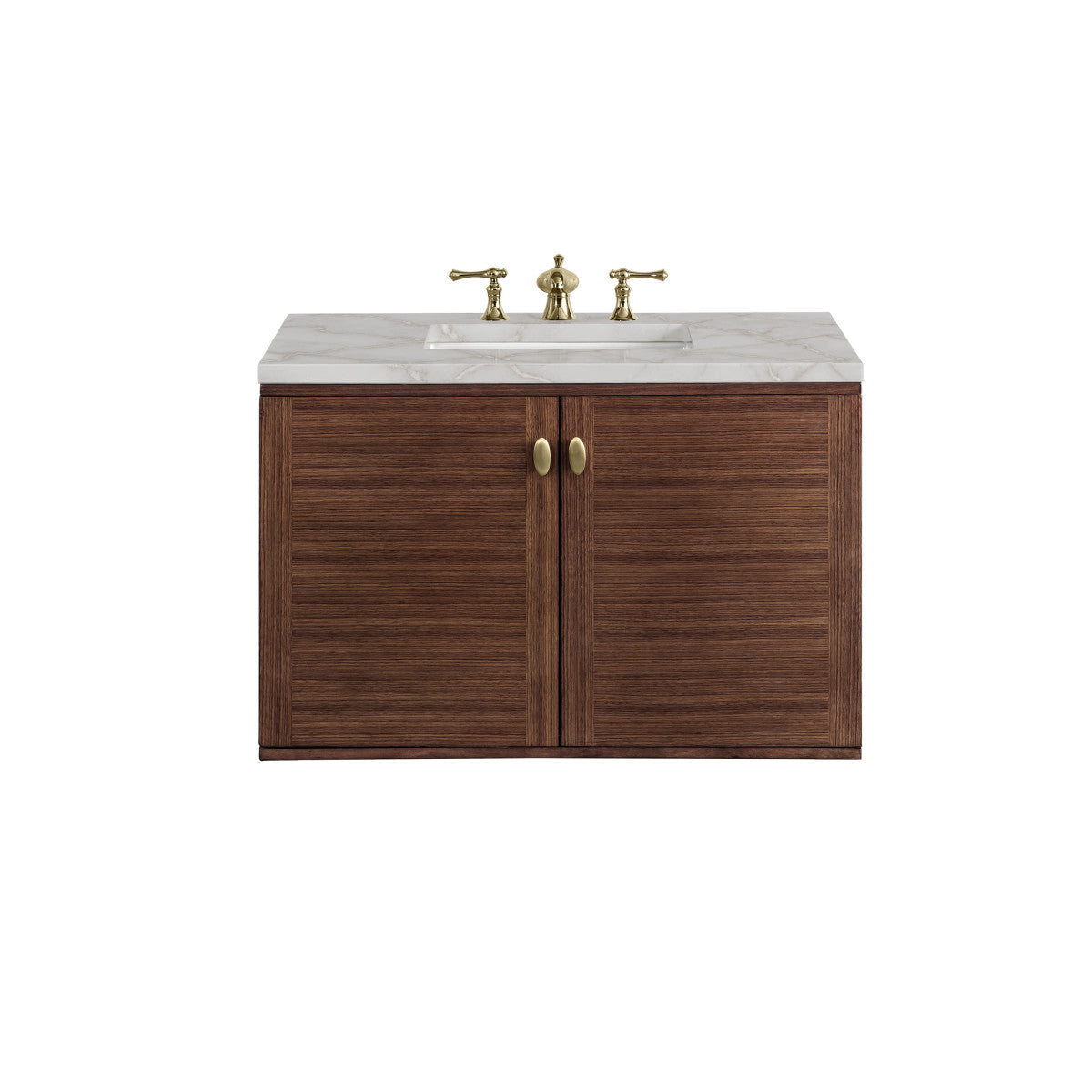 Amberly 36" Single Vanity Cabinet, Mid-Century Walnut
