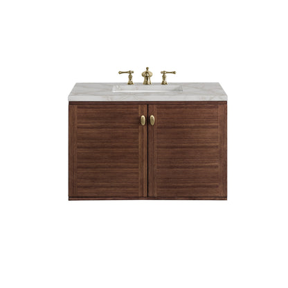 Amberly 36" Single Vanity Cabinet, Mid-Century Walnut