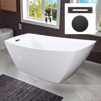 WOODBRIDGE 67" Acrylic Freestanding Bathtub Contemporary Soaking Tub
