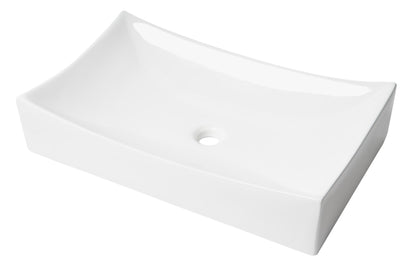 ALFI brand  ABC904 White 26" Fancy Rectangular Above Mount Ceramic Sink