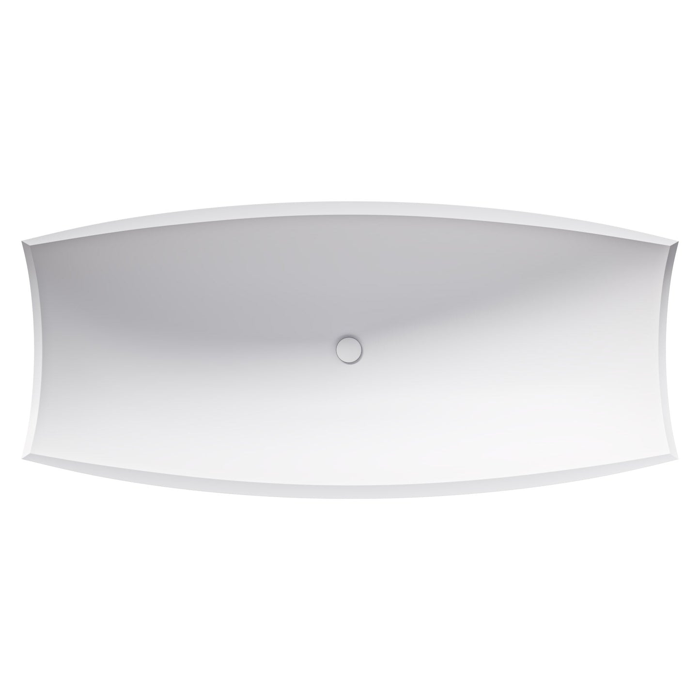 ALFI brand  AB9992 White Matte 71" Solid Surface Resin Free Standing Hammock Style Bathtub