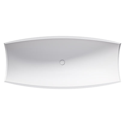 ALFI brand  AB9992 White Matte 71" Solid Surface Resin Free Standing Hammock Style Bathtub