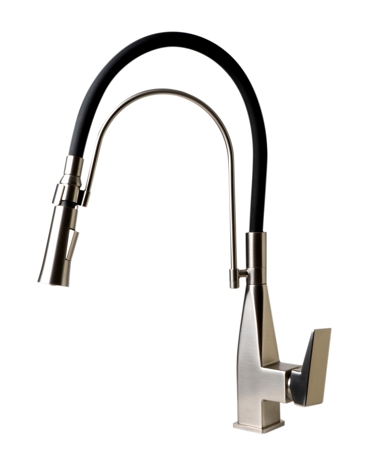 ALFI brand ABKF3023 Square Kitchen Faucet with Black Rubber Stem