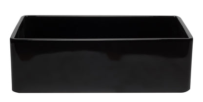 ALFI brand AB3320SB 33 inch Black Reversible Single Fireclay Farmhouse Kitchen Sink