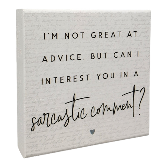 Small Talks Sign - Sarcastic Comment