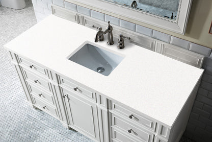 Bristol 60" Single Vanity Cabinet, Bright White