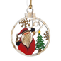 Wooden Ornament - Joyful Santa
