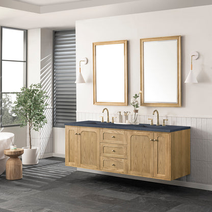 Laurent 72" Double Vanity Cabinet, Light Natural Oak