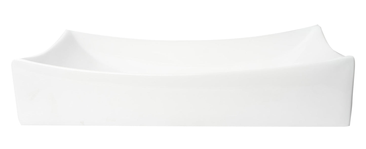 ALFI brand  ABC904 White 26" Fancy Rectangular Above Mount Ceramic Sink