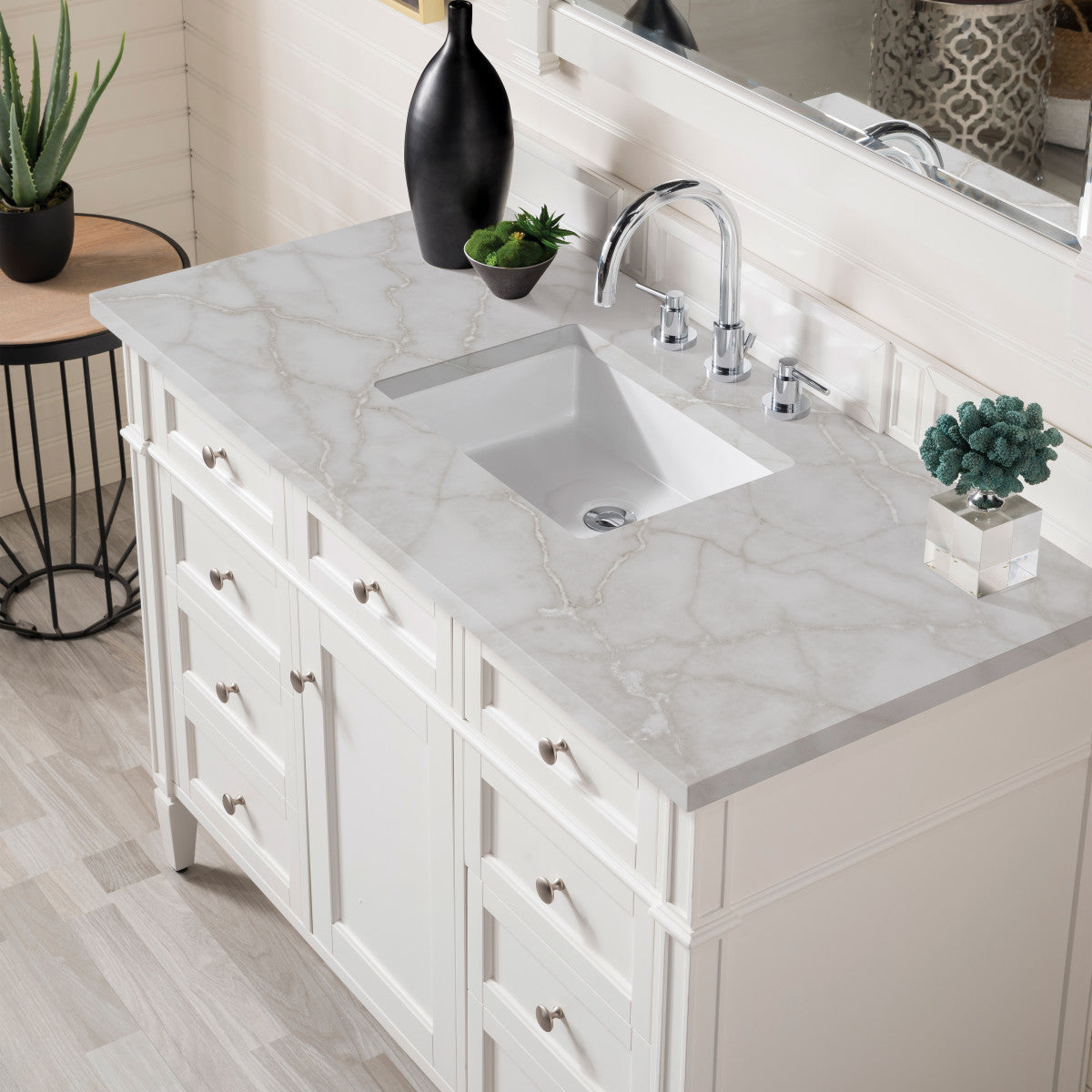 Brittany 48" Single Vanity in Bright White