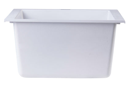 ALFI brand AB1720UM 17" Undermount Rectangular Granite Composite Kitchen Prep Sink