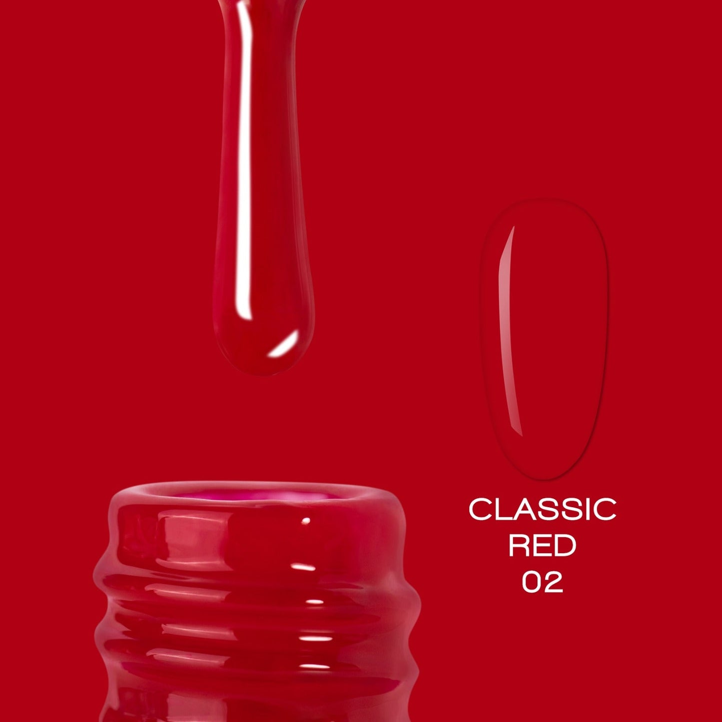 ELITE EMBRACE Professional Color Gel Classic RED 02 10ml ECGCR0210