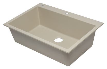 ALFI brand AB3322DI 33" Single Bowl Drop In Granite Composite Kitchen Sink
