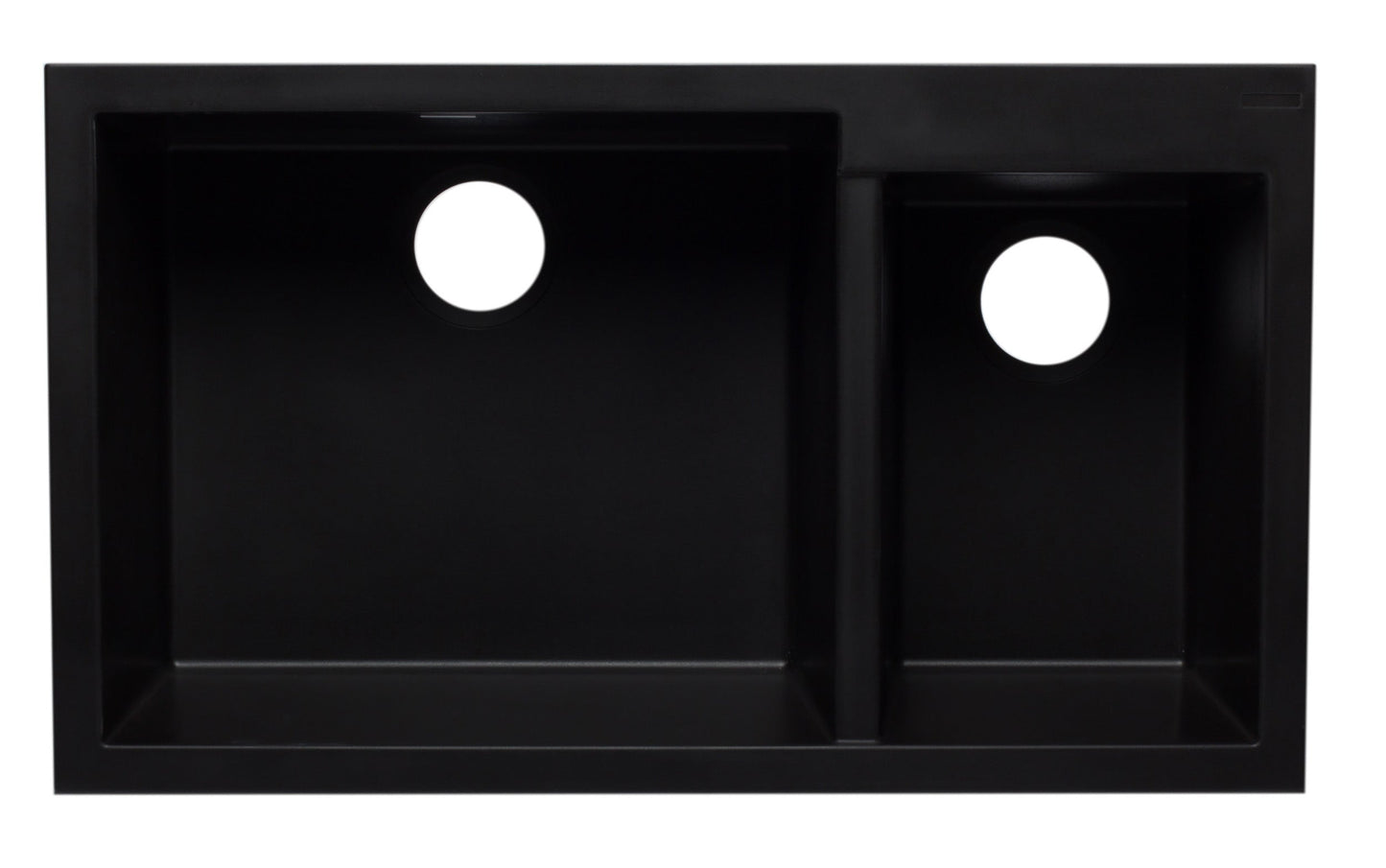 ALFI brand AB3319UM 34" Double Bowl Undermount Granite Composite Kitchen Sink