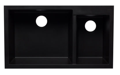 ALFI brand AB3319UM 34" Double Bowl Undermount Granite Composite Kitchen Sink