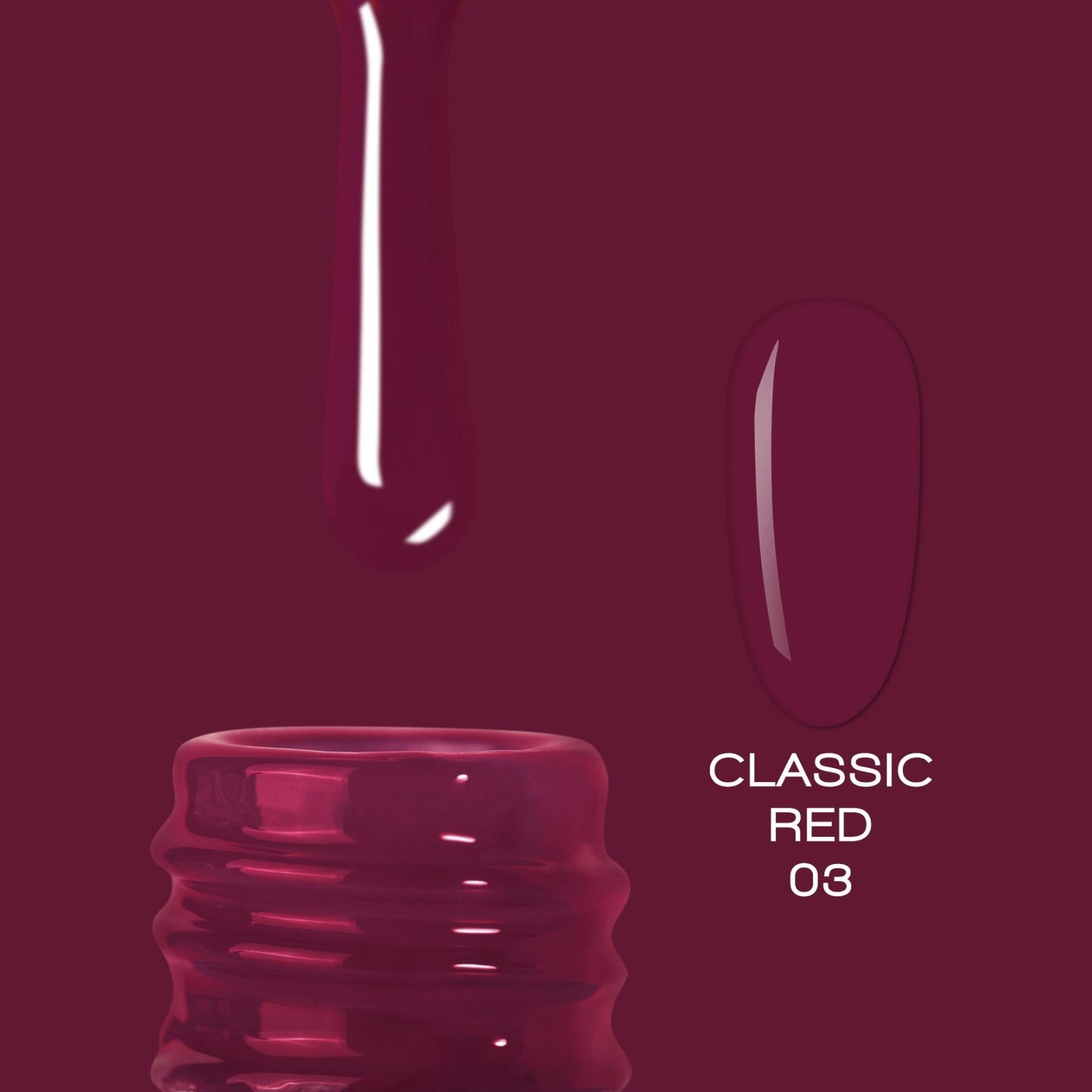 ELITE EMBRACE Professional Color Gel Classic RED 03 10ml ECGCR0310
