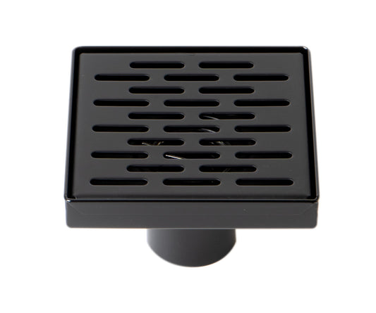 ALFI brand ABSD55C 5" x 5" Square Stainless Steel Shower Drain with Groove Holes