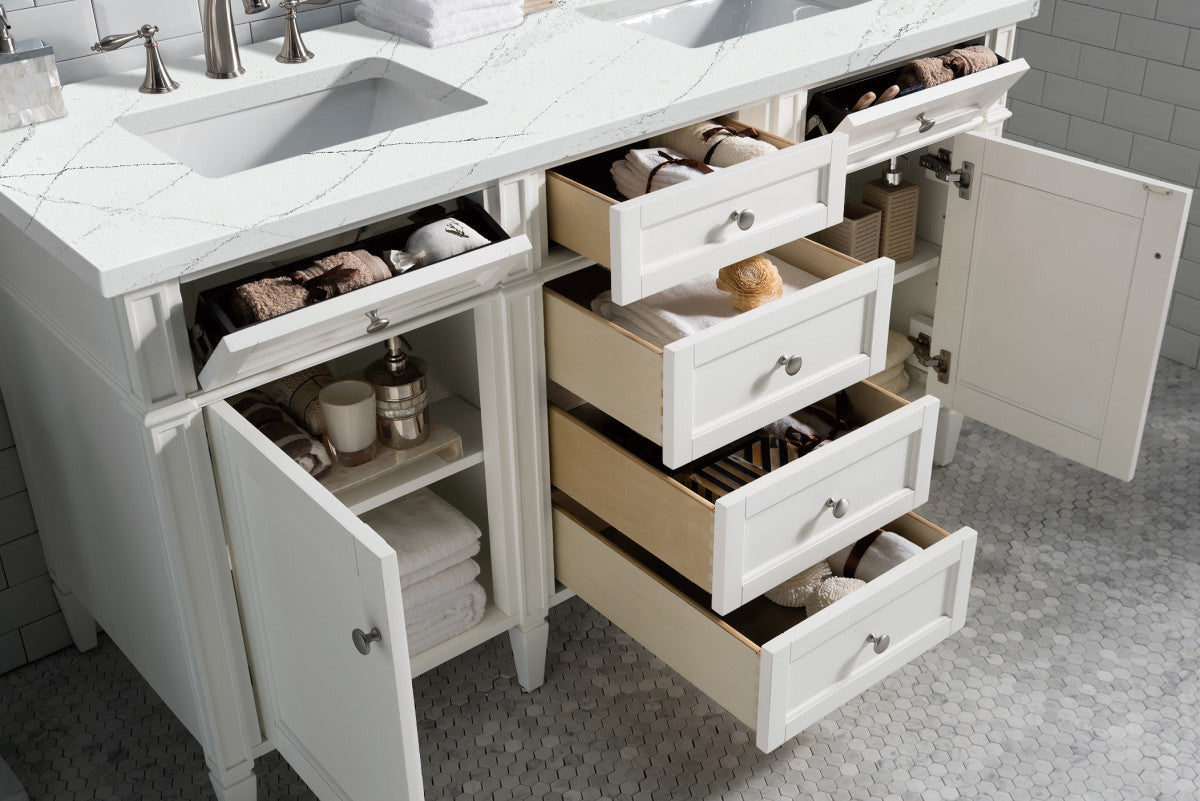 Brittany 60" Double Vanity in Bright White