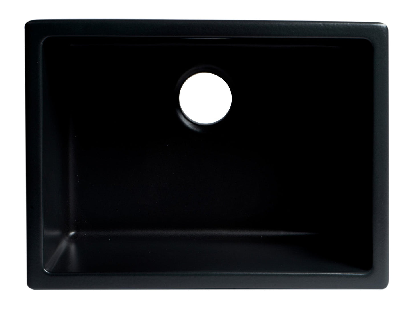 ALFI brand AB2418UD 24" x 18" Fireclay Undermount / Drop In Fireclay Kitchen Sink
