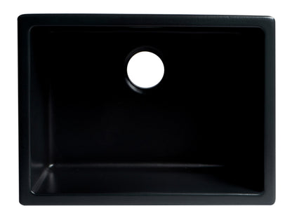 ALFI brand AB2418UD 24" x 18" Fireclay Undermount / Drop In Fireclay Kitchen Sink