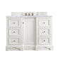 De Soto 48" Single Vanity Cabinet, Bright White