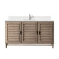 Portland 60" Single Vanity Cabinet, Whitewashed Walnut