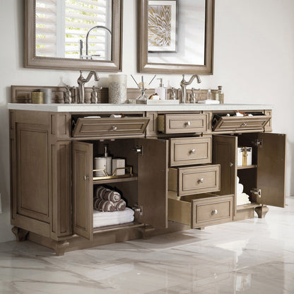 Bristol 72" Double Vanity Cabinet, Bright White