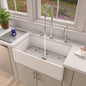 ALFI brand AB533 AB533-W 33" White Smooth Apron Single Bowl Fireclay Farm Sink