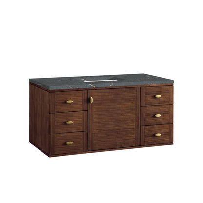 Amberly 48" Single Vanity Cabinet, Mid-Century Walnut