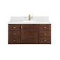 Amberly 48" Single Vanity Cabinet, Mid-Century Walnut