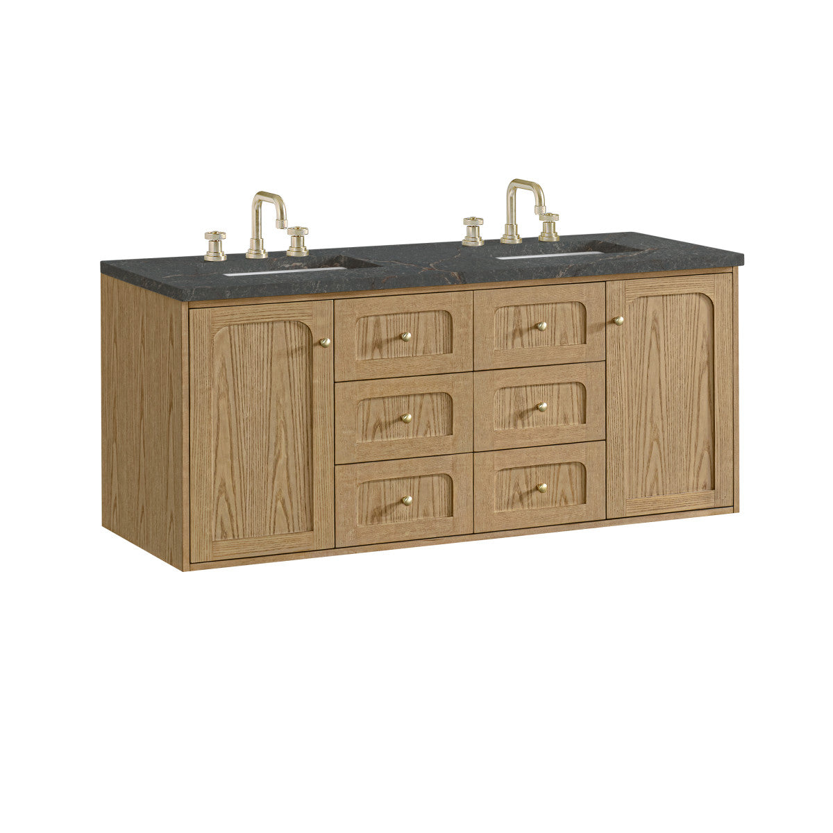 Laurent 60" Double Vanity, Light Natural Oak