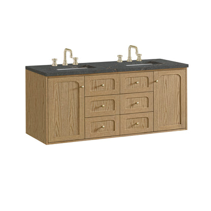 Laurent 60" Double Vanity, Light Natural Oak