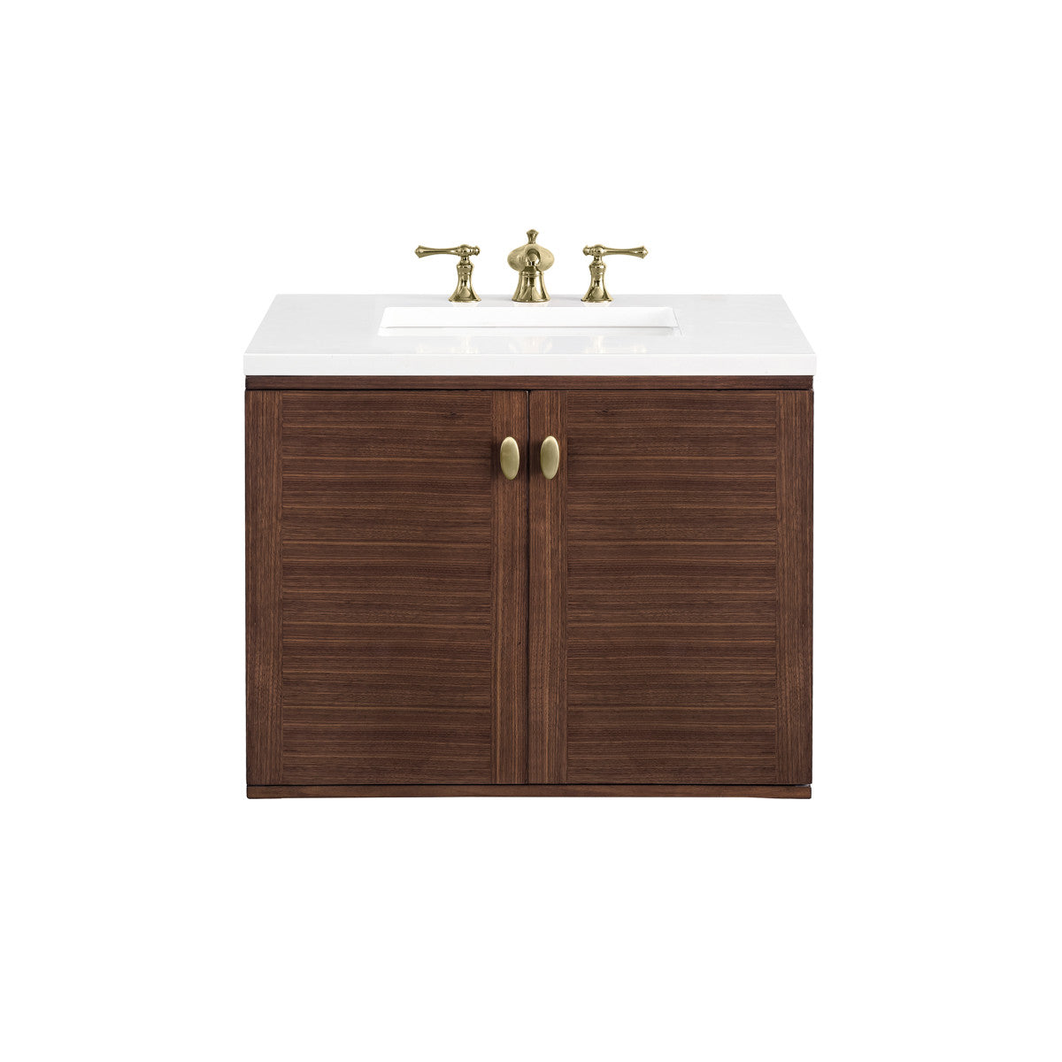 Amberly 30" Single Vanity Cabinet, Mid-Century Walnut