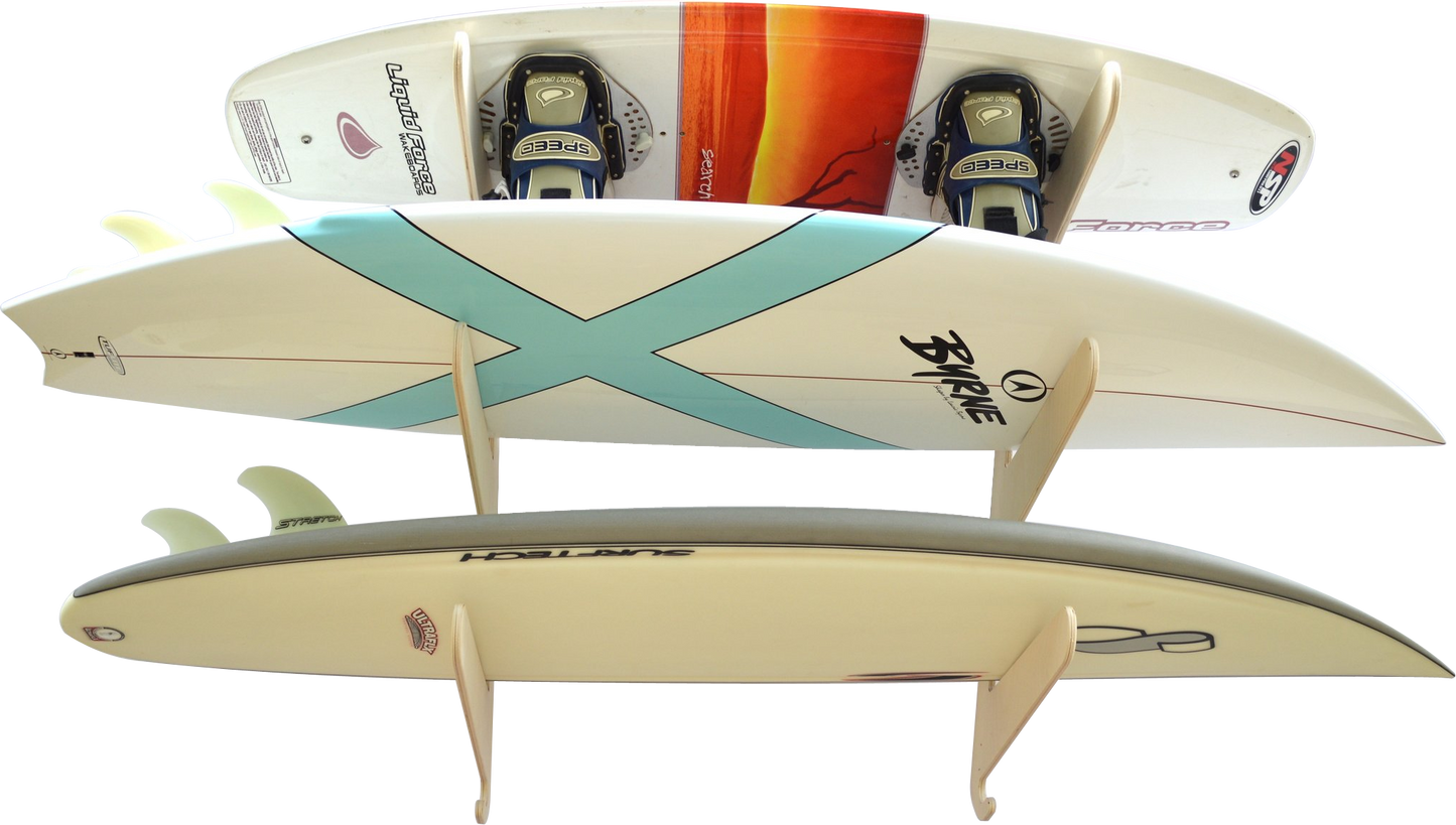 THE EXHIBITOR surfboard wall rack