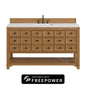 Malibu 60" Single Vanity Cabinet, Amber Birch