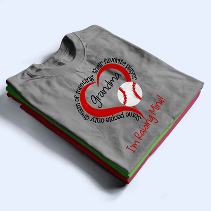 Raising my Favorite Player - Personalized Custom T Shirt - Birthday, Loving, Funny Gift for Grandma/Nana/Mimi, Mom, Wife, Grandparent