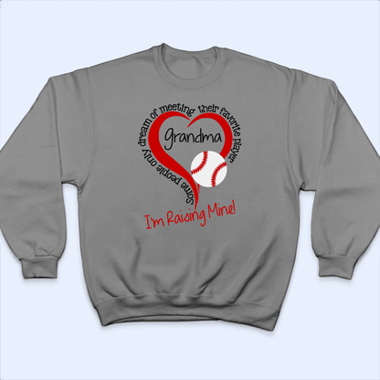 Raising my Favorite Player - Personalized Custom T Shirt - Birthday, Loving, Funny Gift for Grandma/Nana/Mimi, Mom, Wife, Grandparent