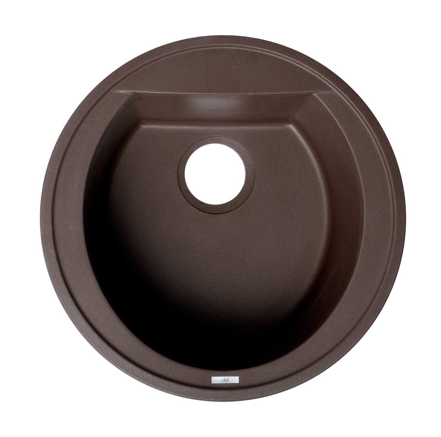 ALFI brand AB2020DI 20" Drop-In Round Granite Composite Kitchen Prep Sink