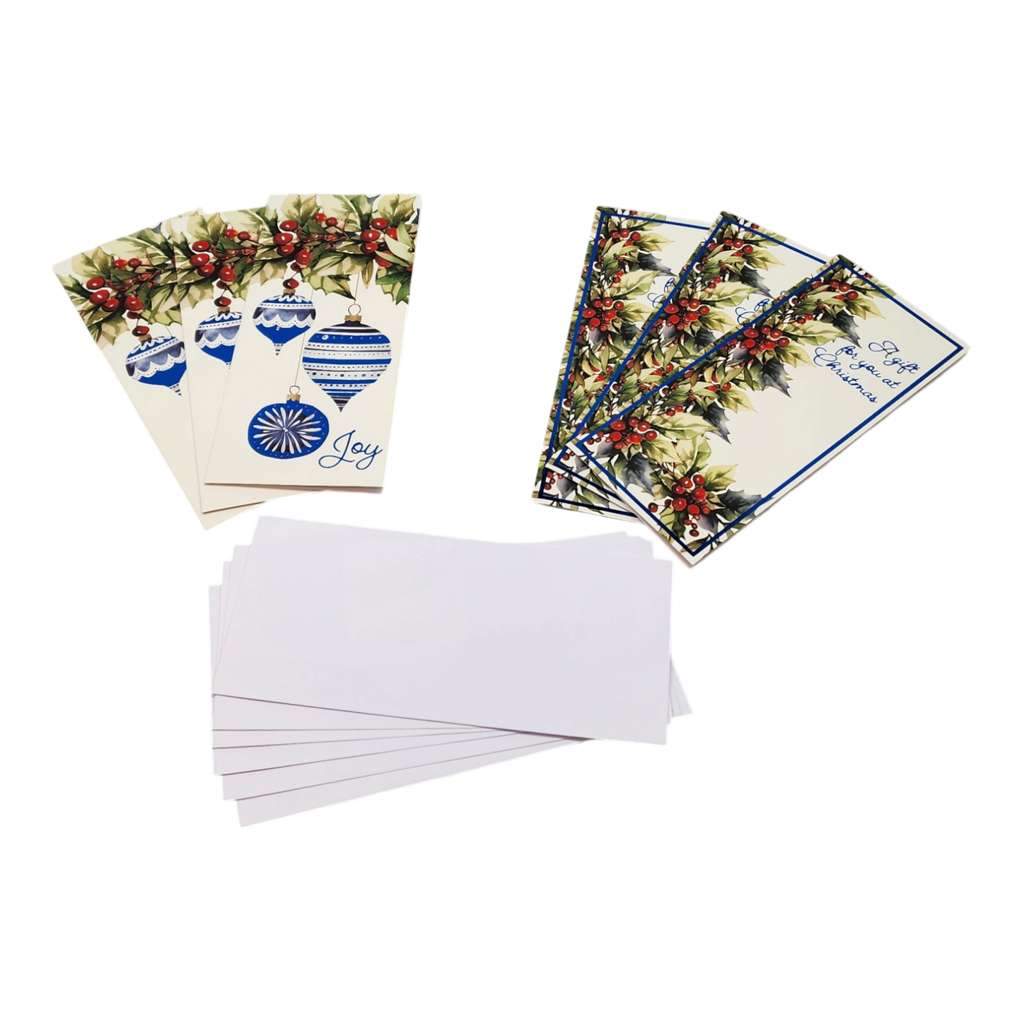 Christmas Money Card Holder - Holly/Ornaments