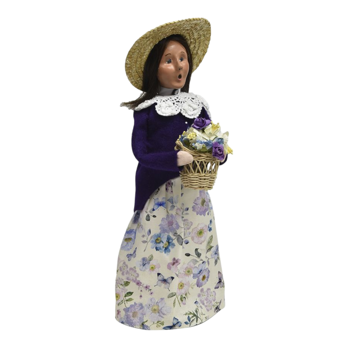 Woman with Flower Basket Caroler