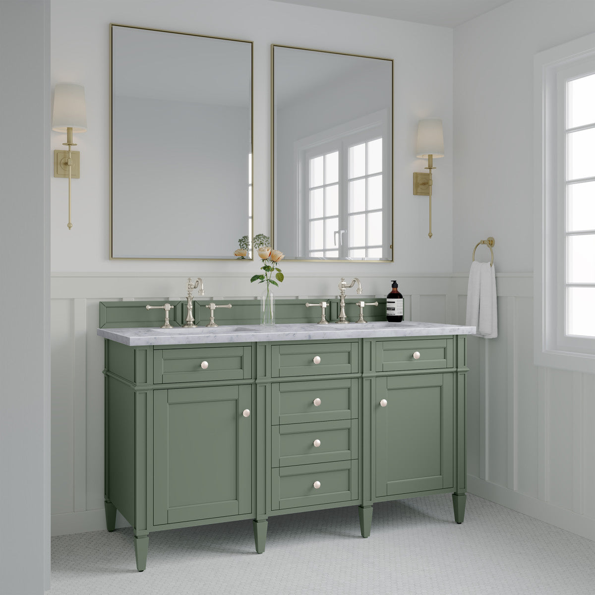 Brittany 60" Double Vanity Cabinet