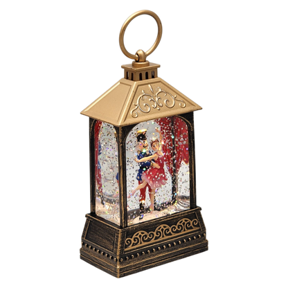 Classic Nutcracker Ballet Lighted Lantern Snow Globe