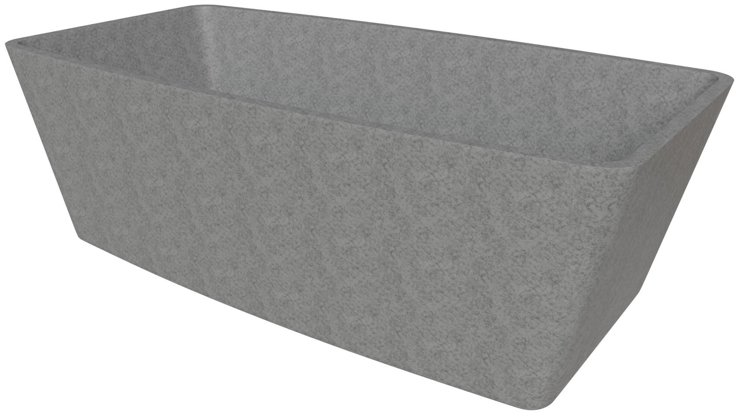 ALFI brand  ABCO71TUB 71" Solid Concrete Rectangular Freestanding Bathtub